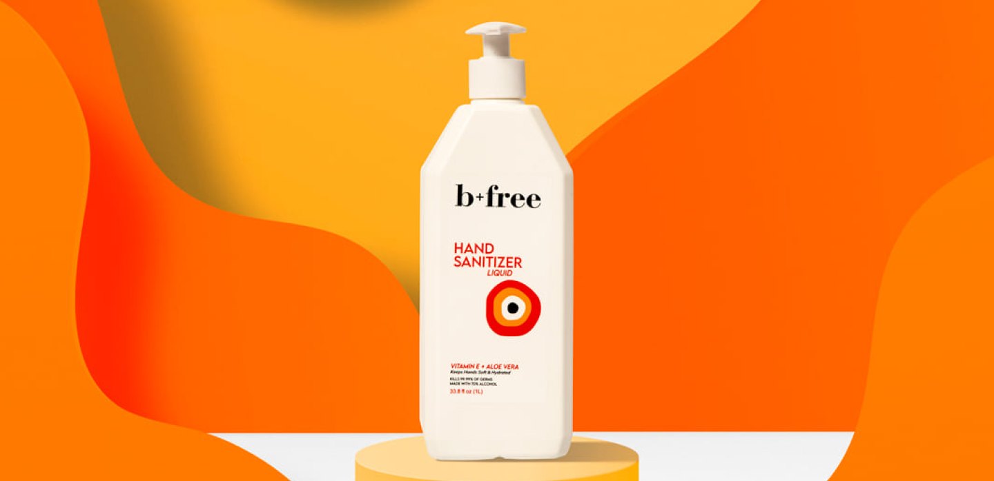 B+Free Company hand sanitizer campaign