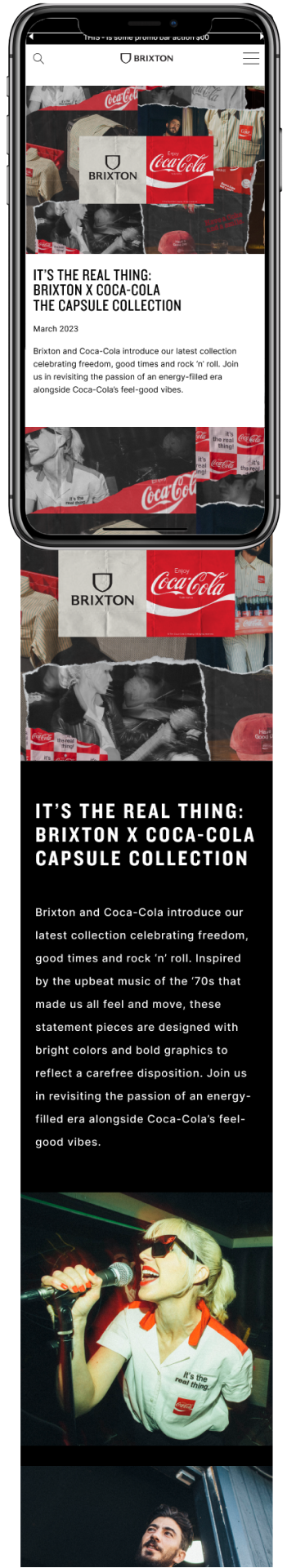 Brixton x Coca-Cola blog story — mobile