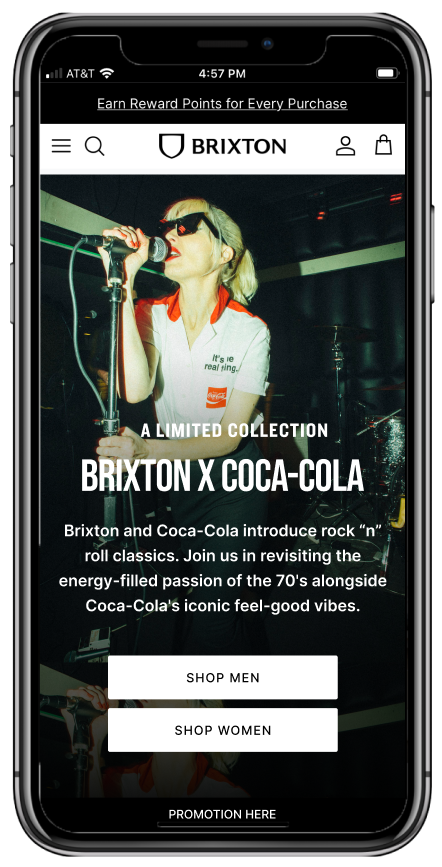 Brixton homepage — mobile