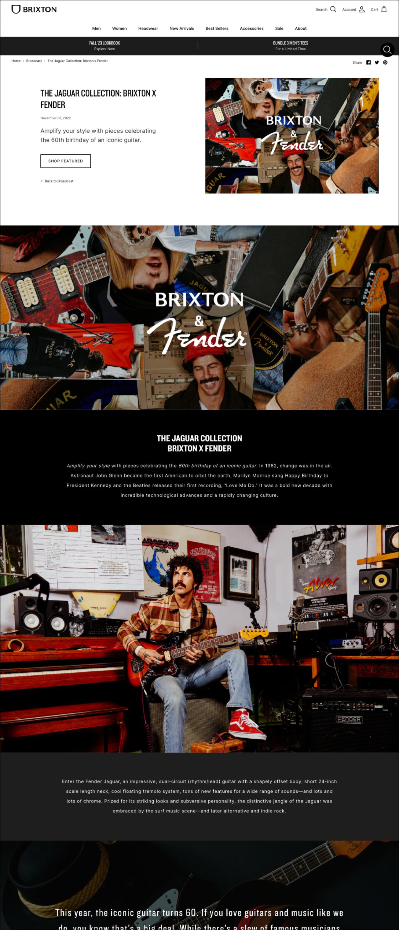 The Jaguar Collection blog story — desktop