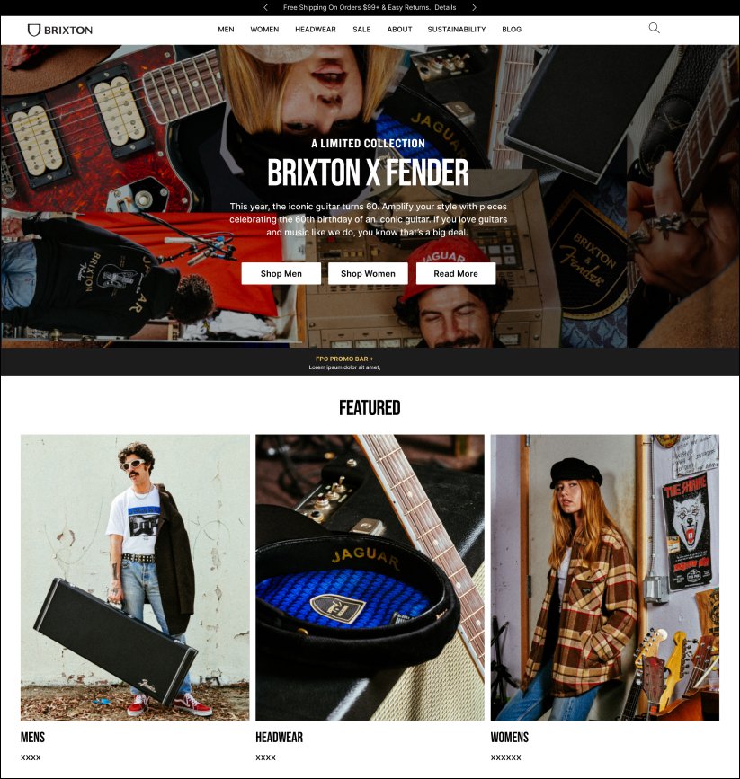Brixton homepage takeover — desktop