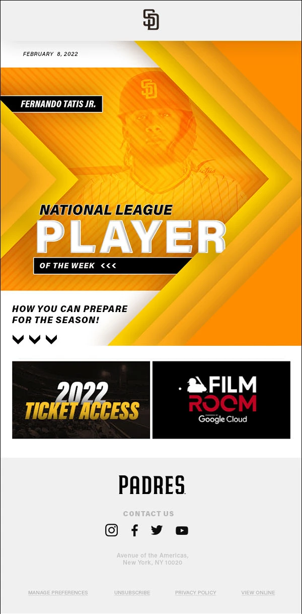 Padres full email design